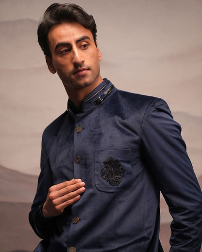 Heirloom Velvet Bandhgala