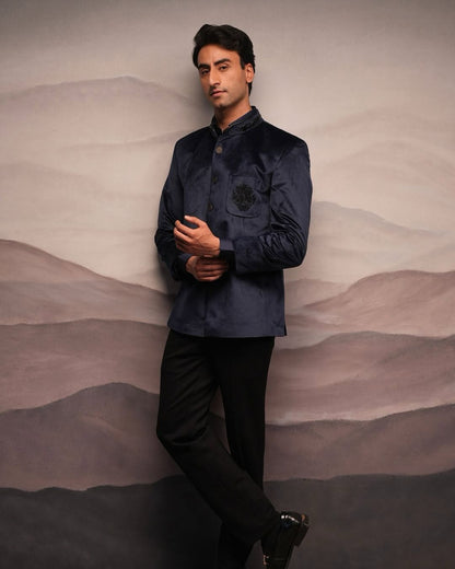 Heirloom Velvet Bandhgala