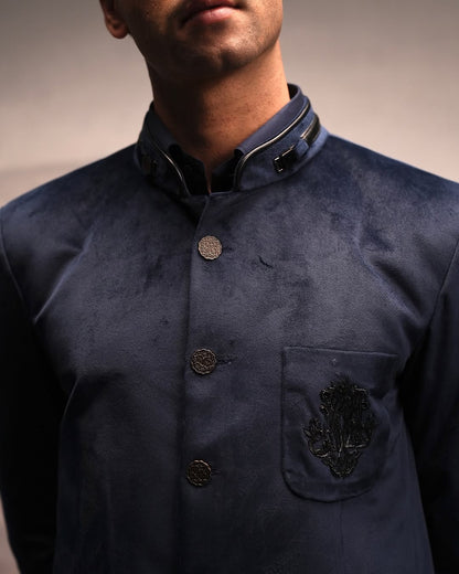 Heirloom Velvet Bandhgala