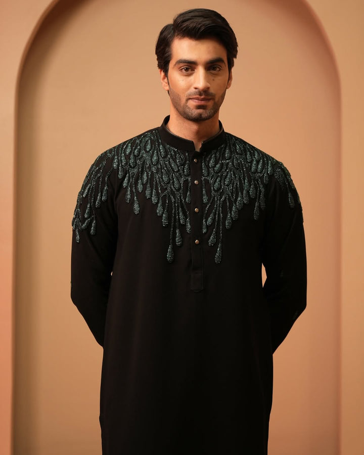 Noir Drip Kurta