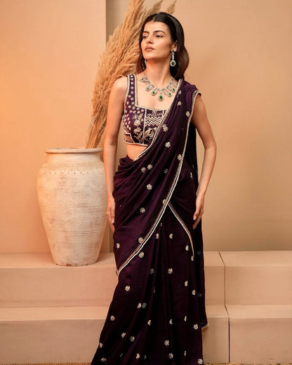 Violet Sonata Drape Saree