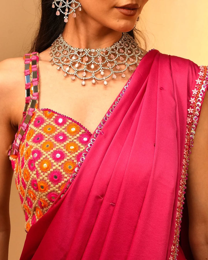 Blossom Cascade Drape Saree