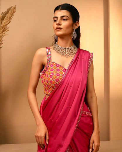 Blossom Cascade Drape Saree