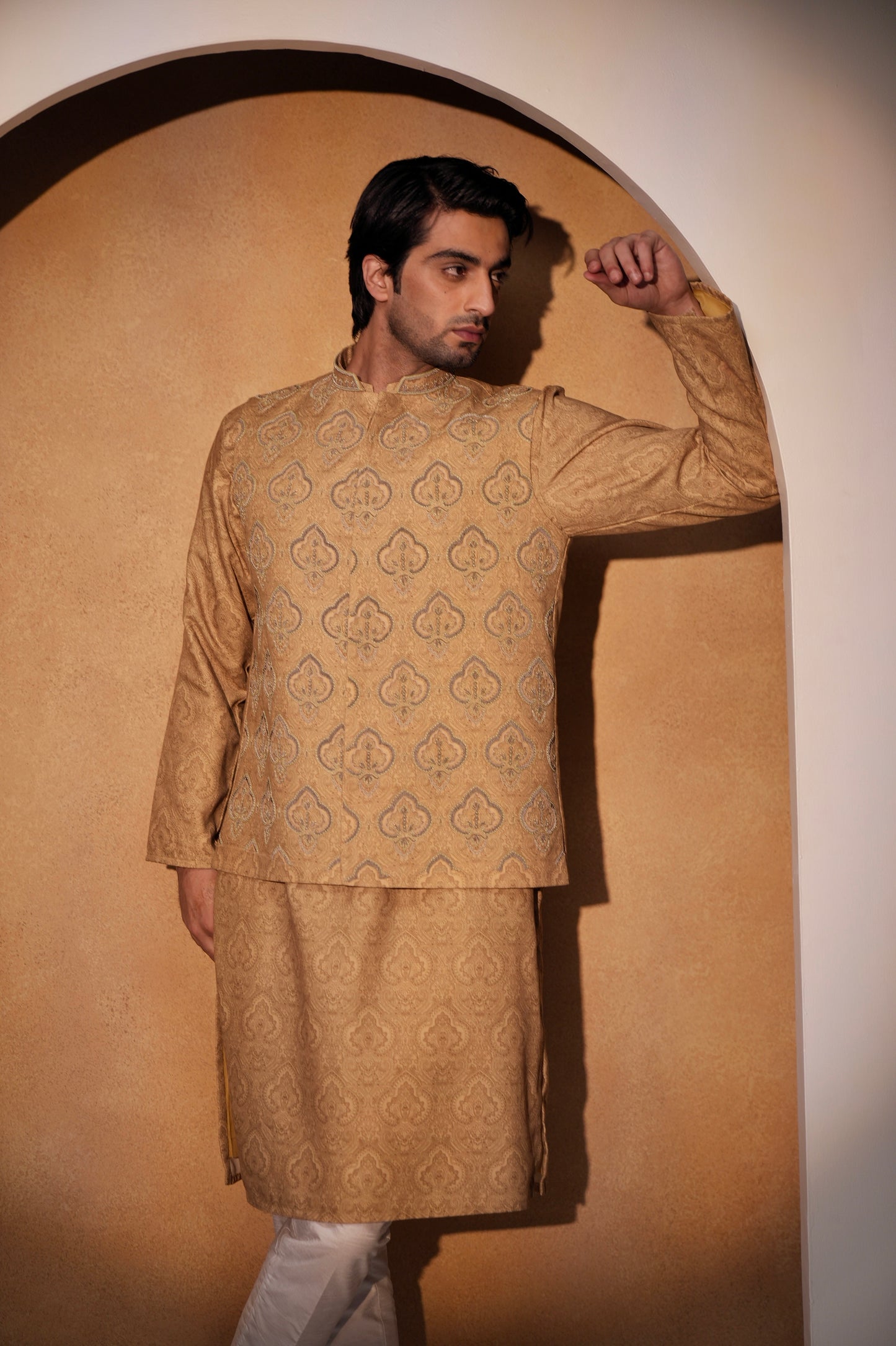Royal Dabka Nehru Jacket And Kurta Set