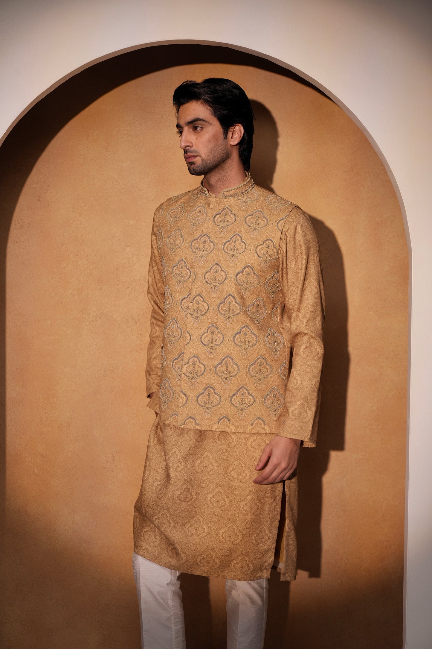 Royal Dabka Nehru Jacket And Kurta Set