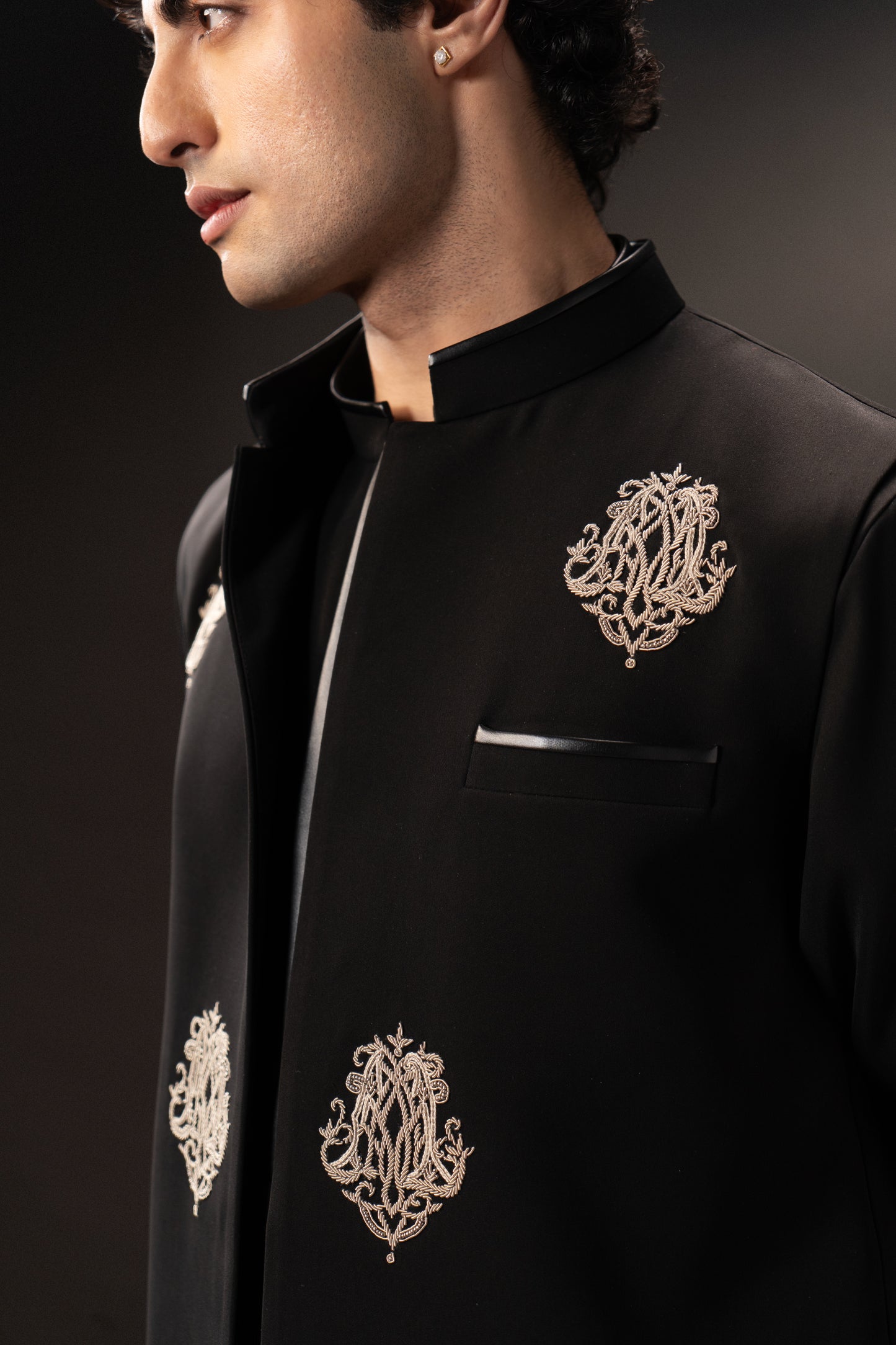 The Dynasty Monogram Nehru Jacket Set